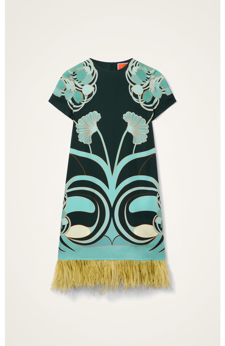 La DoubleJ Mini Swing Dress, Alternate, color, Blooming Tulip Dark Green