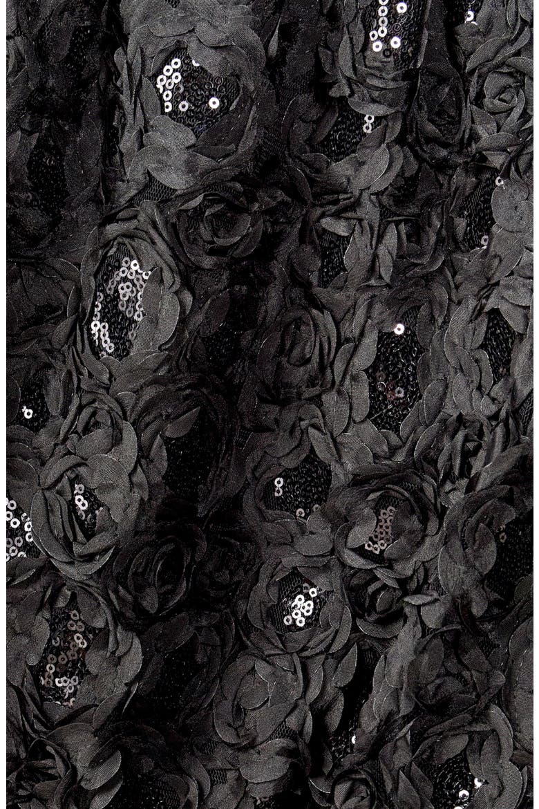 Voluminous Bubble Hem Strapless Mixed Media Minidress, Alternate, color, IVORY/ BLACK