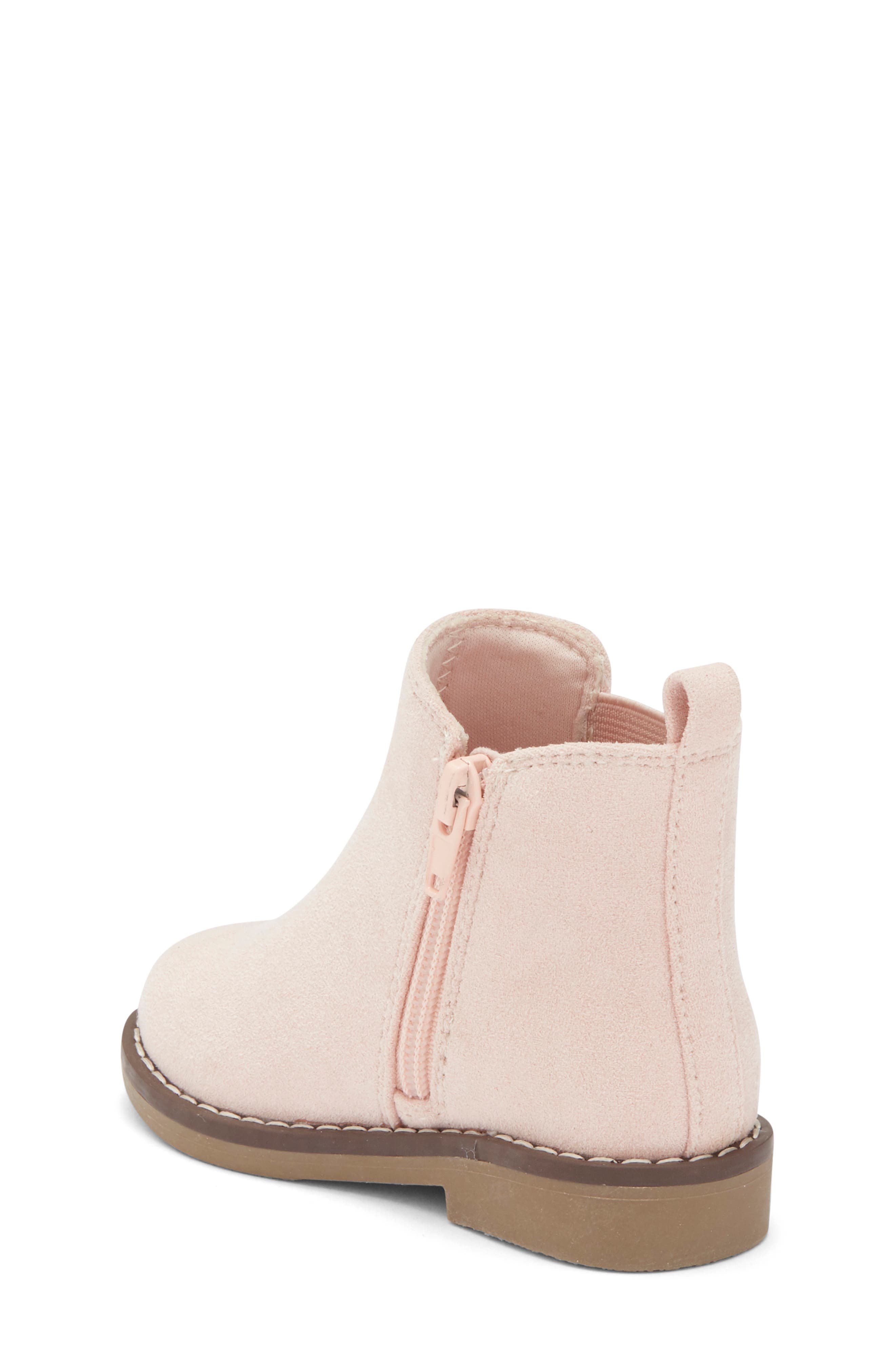 Kids' Caite Embroidered Short Boot, Alternate, color, PINK BLUSH