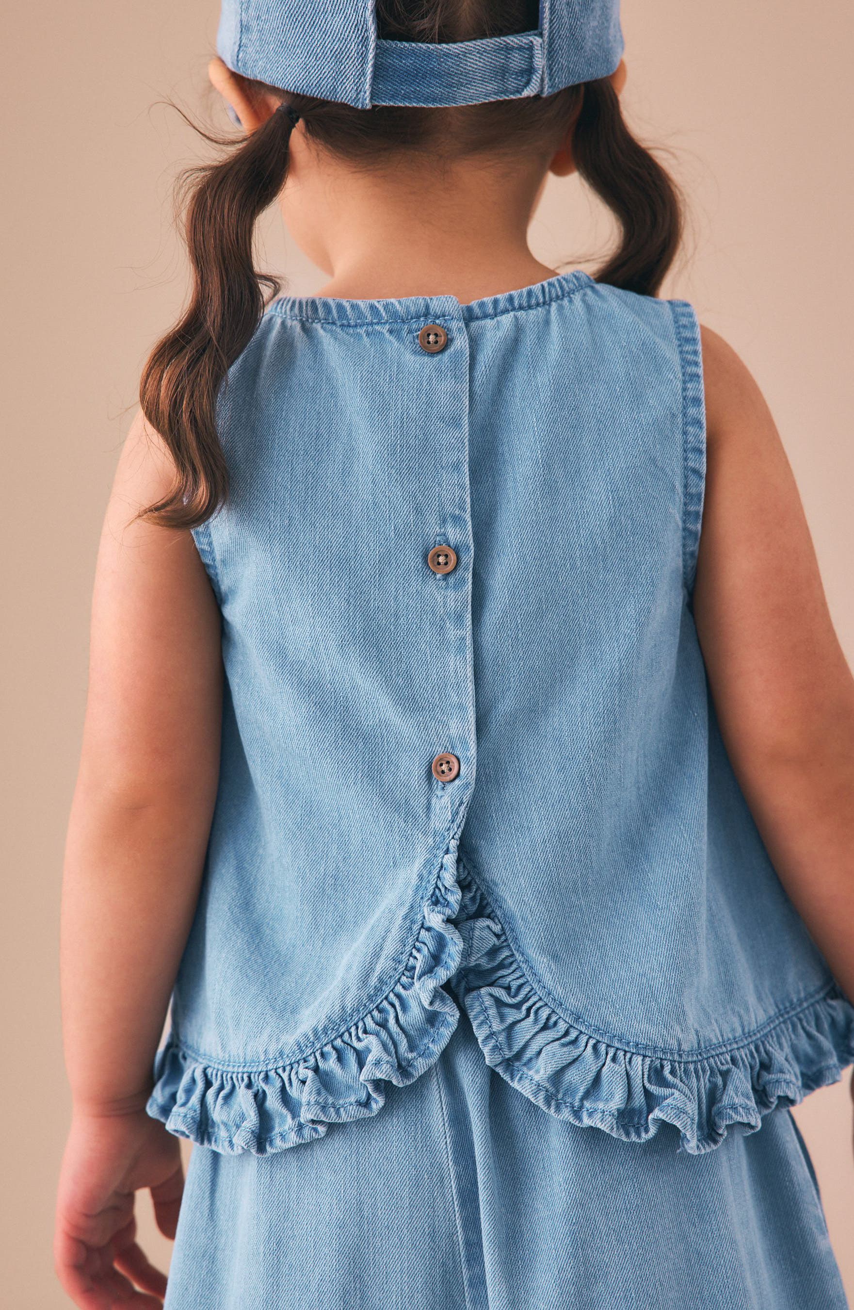 Детские NEXT Kids' Embroidered Denim Tank & Pants Set — фото 7