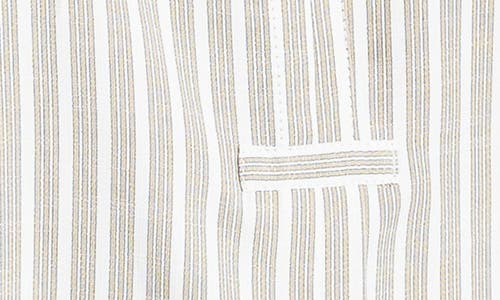 Max Studio Stripe Button-up Shirt In Blue