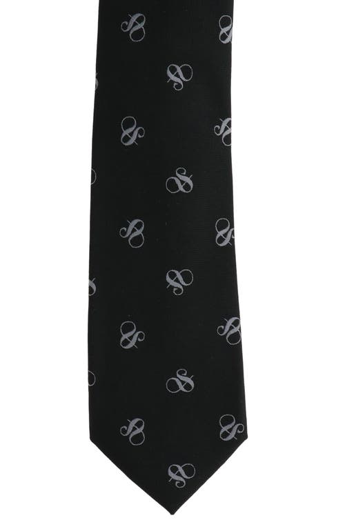 Scotch & Soda Ampersand Logo Print Tie In Black