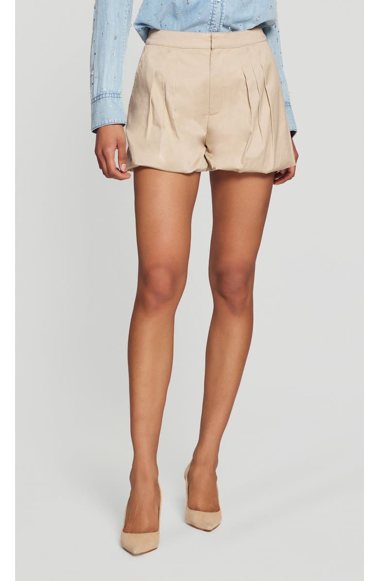 Generation Love Oria Cotton Sateen Bubble Shorts, Alternate, color, Light Khaki