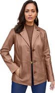 Jessica London Leather Blazer