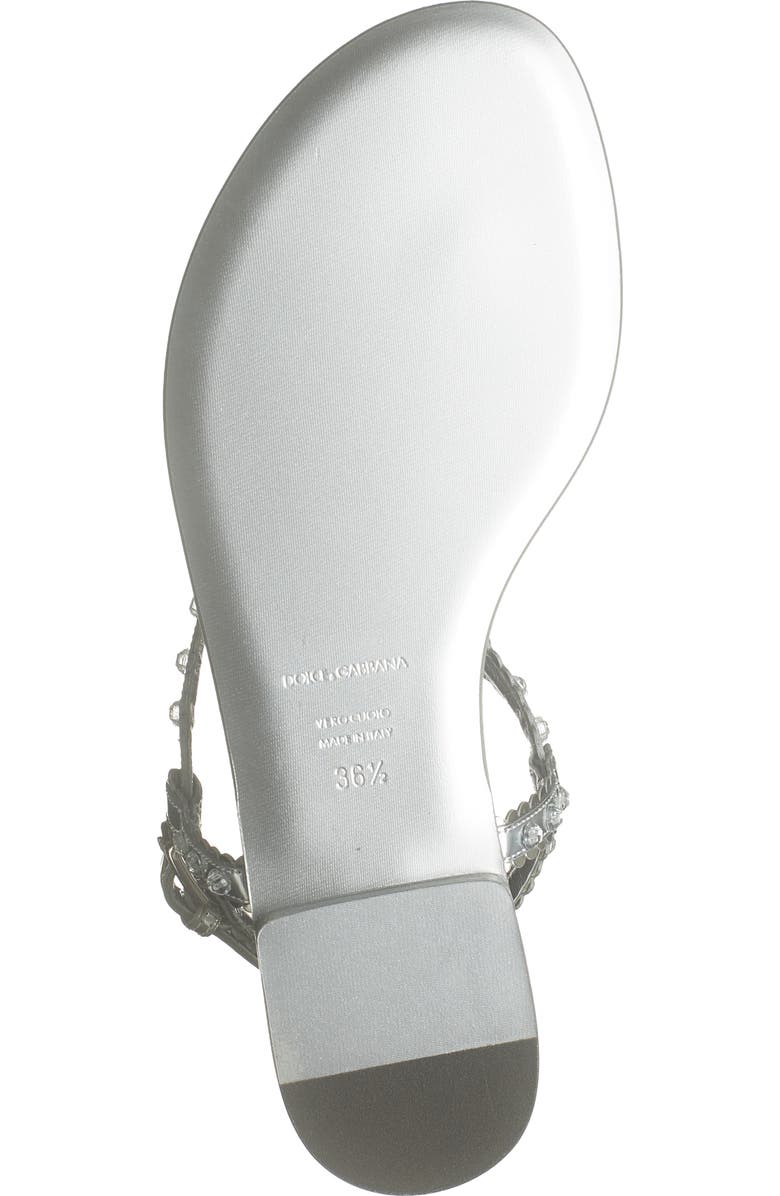 Dolce&Gabbana Jeweled Thong Sandal, Alternate, color,