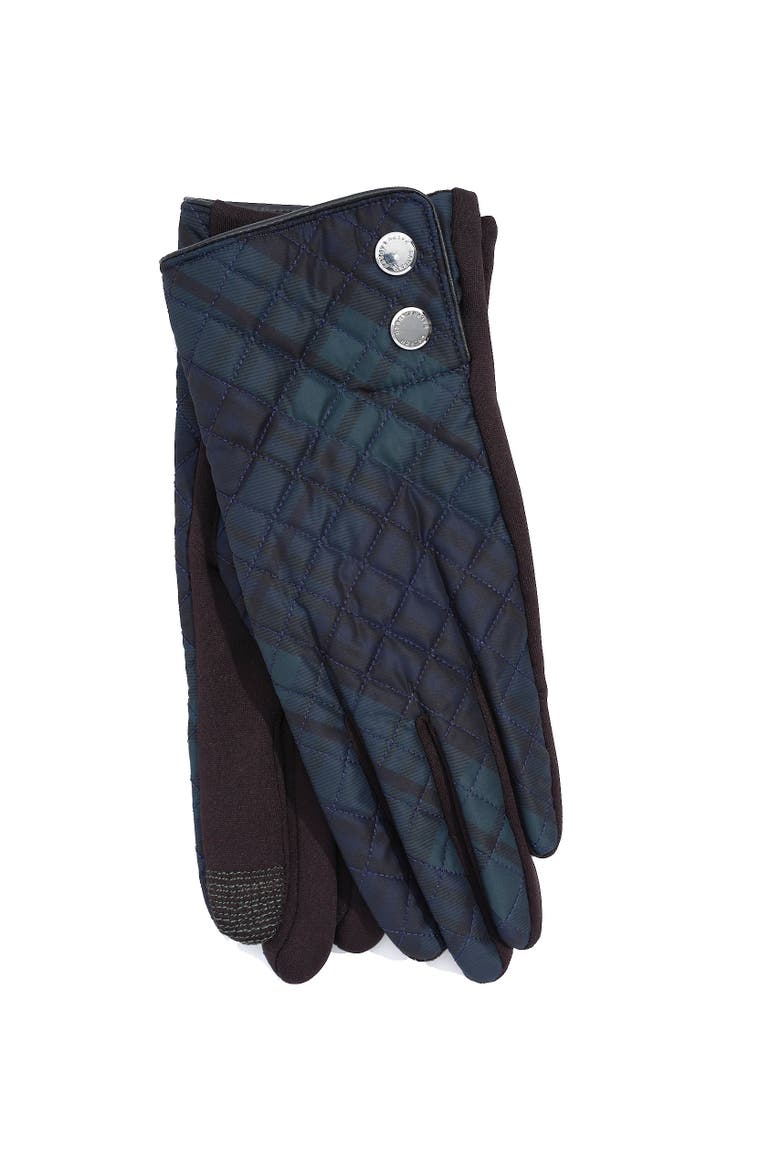 novelty quilted barn glove, Alternate, color, black