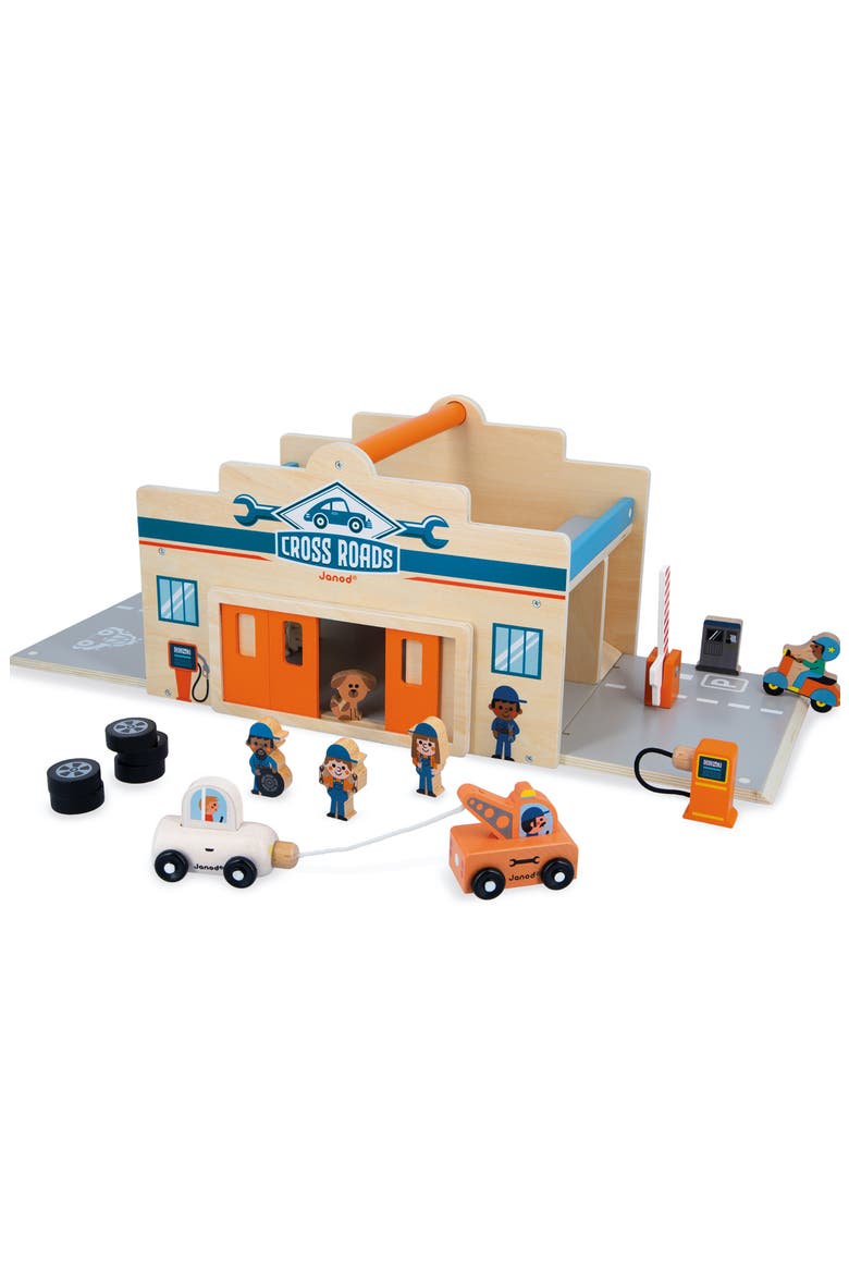 Crossroads My First Garage Wooden Play Set, Main, color, NO COLOR