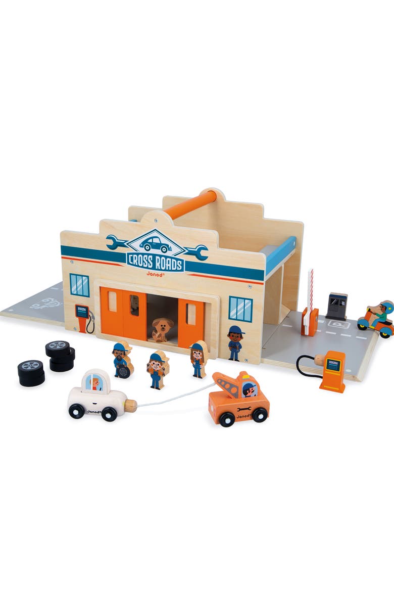 Janod Crossroads My First Garage Wooden Play Set, Main, color, 