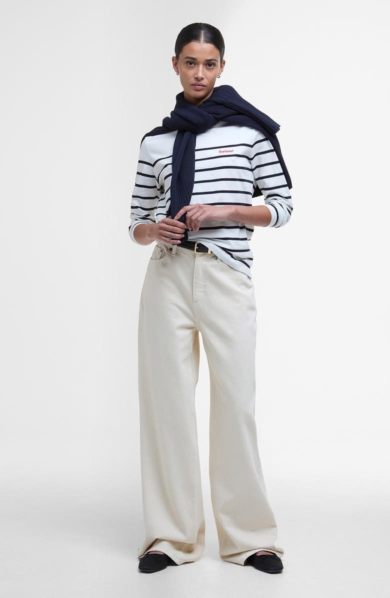 Barbour Bradley Stripe Cotton Top, Alternate, color, 