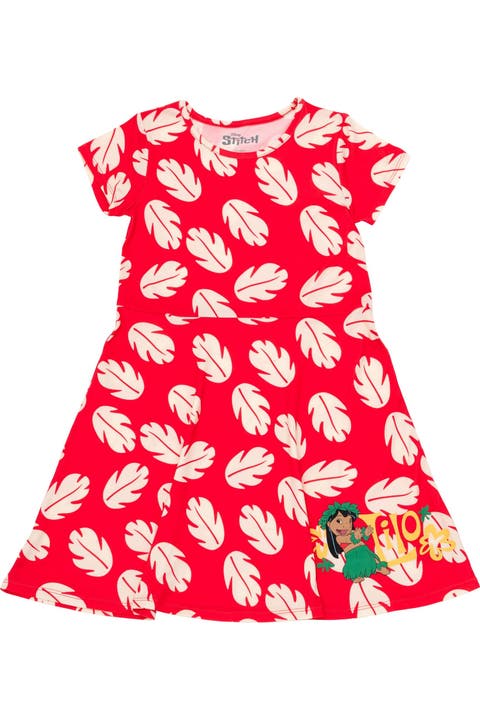 Lilo & Stitch Short Sleeve Skater Dress (little Kid & Big Kid)