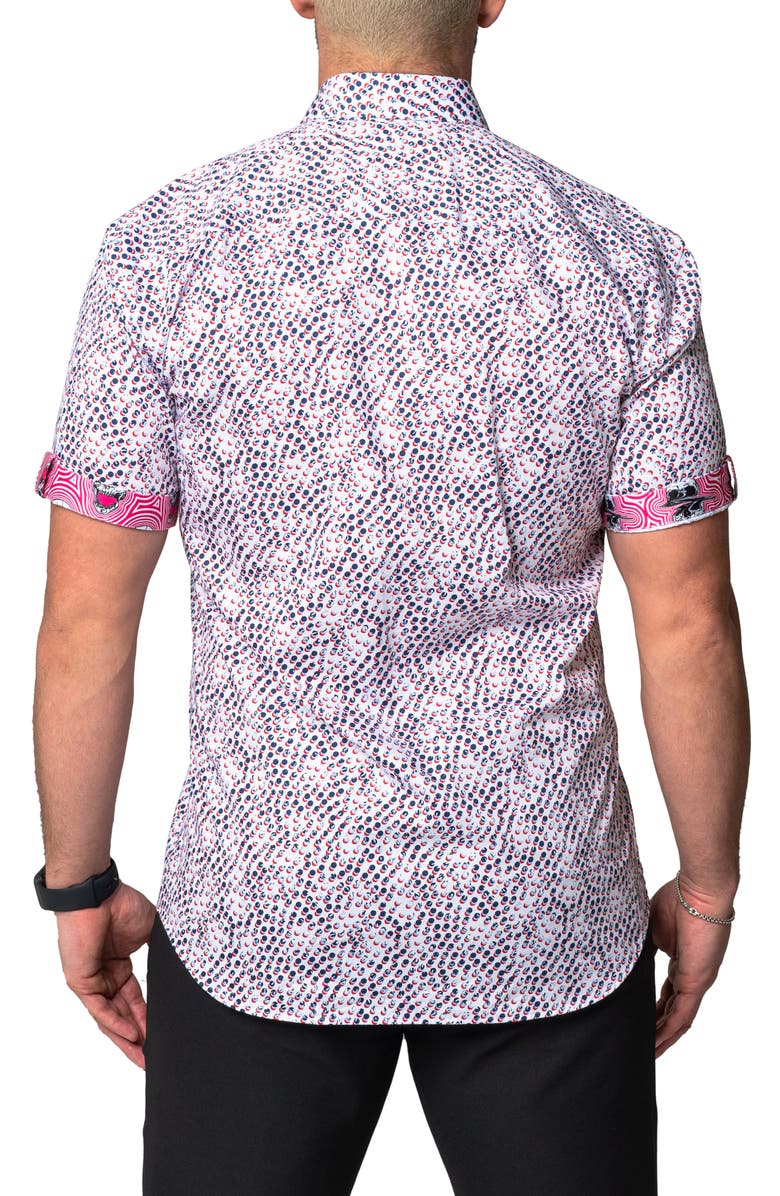 Maceoo Galileo Pool Short Sleeve Contemporary Fit Button-Up Shirt, Alternate, color,