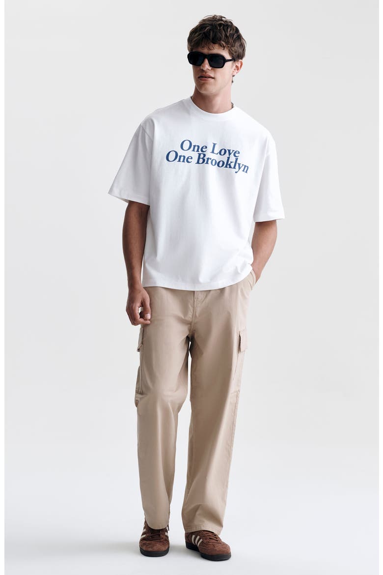 One Love Boxy Fit Cotton Graphic T-Shirt, Alternate, color, WHITE