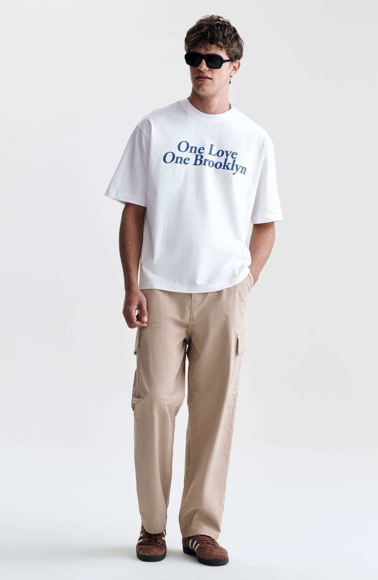 Brooklyn Industries One Love Boxy Fit Cotton Graphic T-Shirt, Alternate, color, 