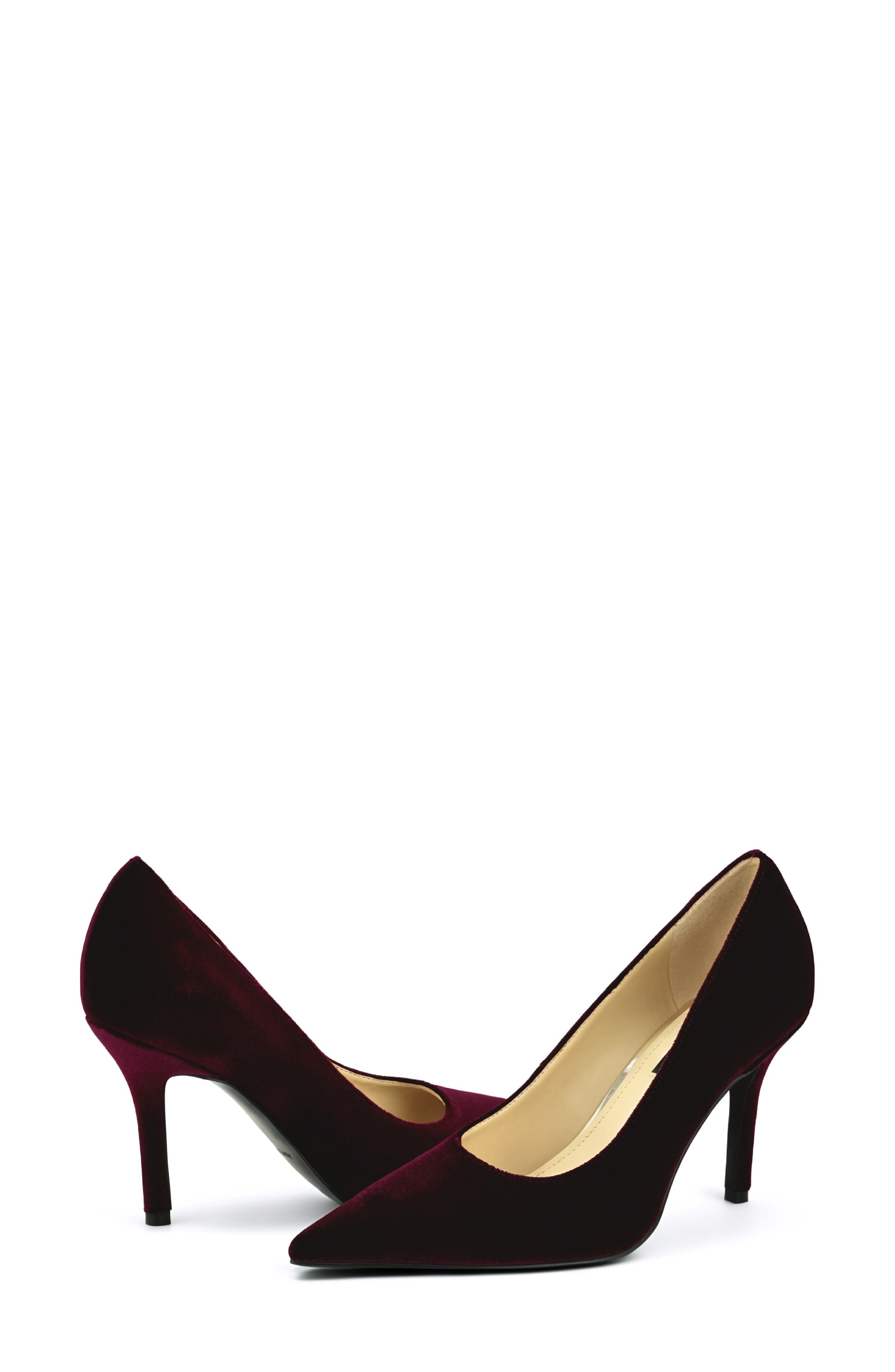 Gemmha Pointed Toe Pump, Alternate, color, BURGUNDY SUEDE