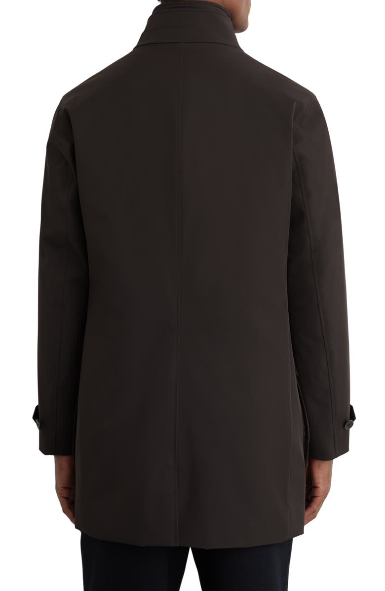 Reiss Haylen Hybrid Overcoat with Removable Vest Inset, Alternate, color, Dark Brown