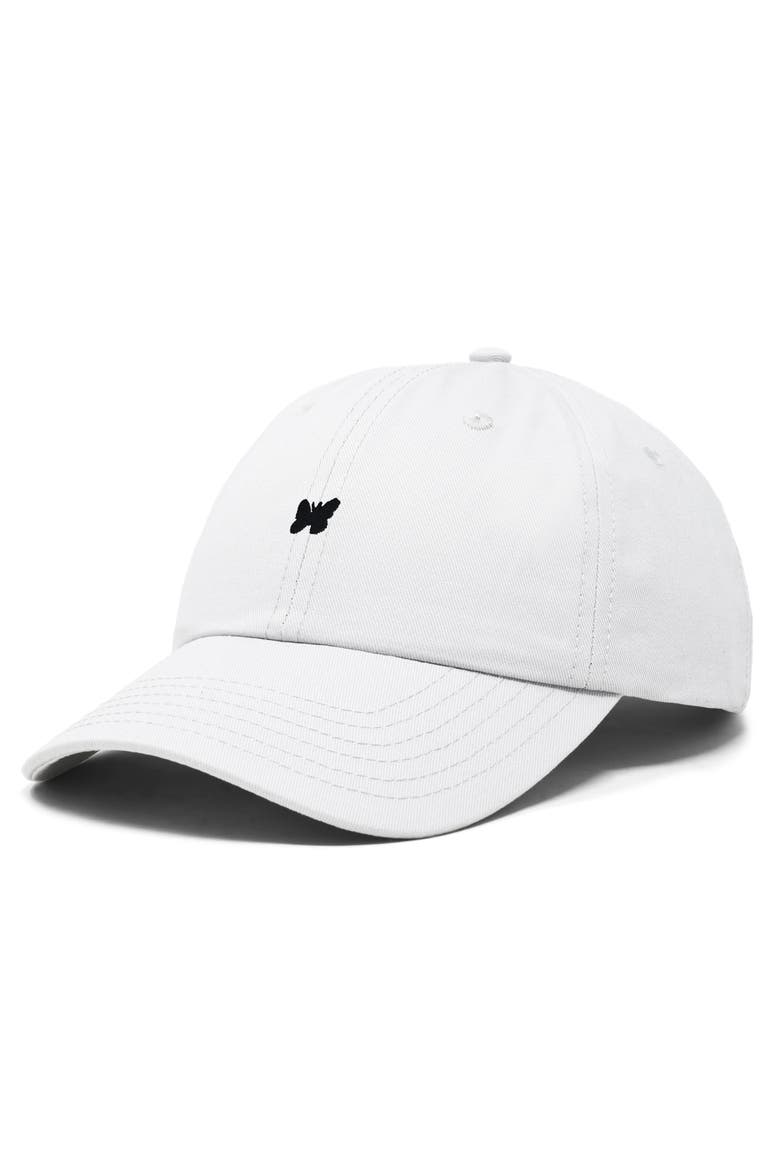 Lil Butterfly Dad Cap, Alternate, color, White