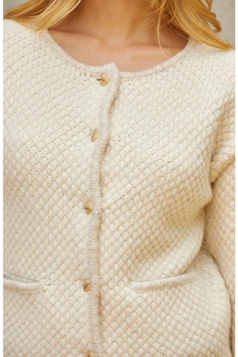 Boucle Knit Jacket, Alternate, color, Cream