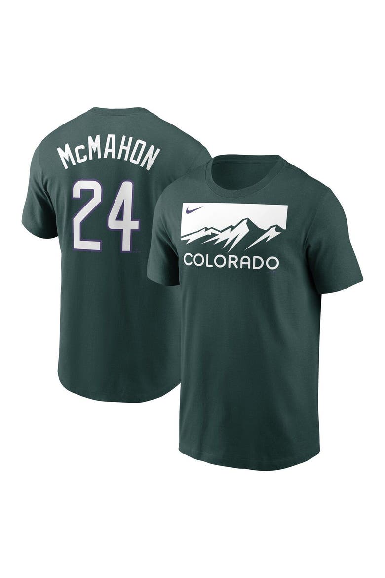 Men's Nike Ryan McMahon Green Colorado Rockies City Connect Name & Number T-Shirt, Main, color, Green