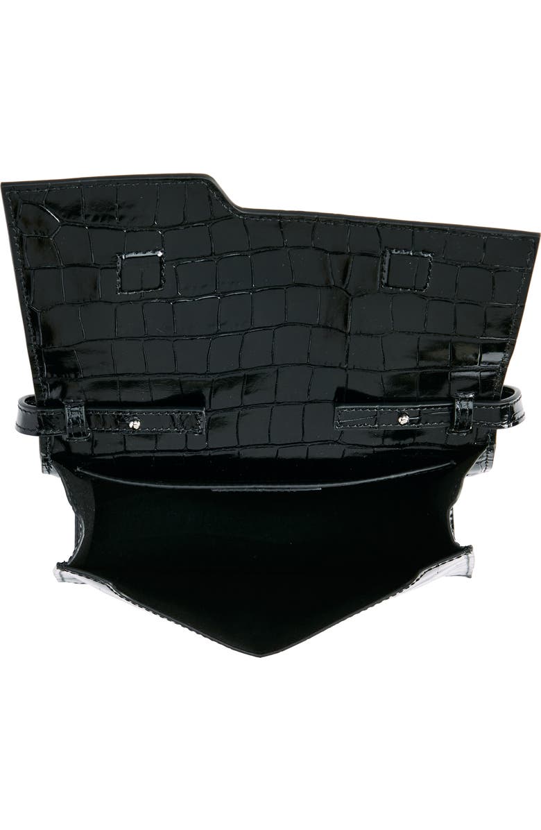 Coperni Mini Folder Croc Embossed Crossbody Bag, Alternate, color,