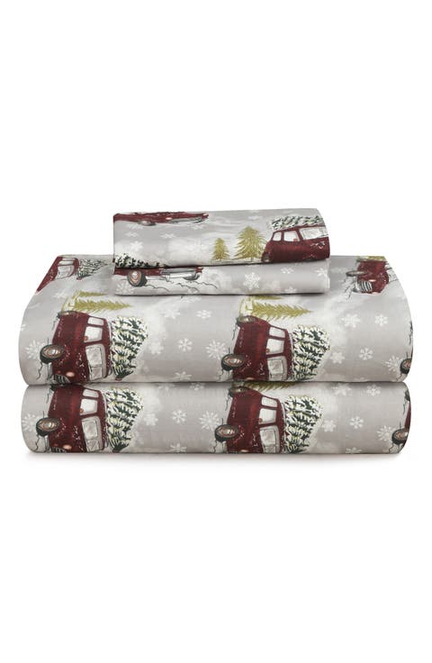 Winter Outing Cotton Flannel Sheet Set
