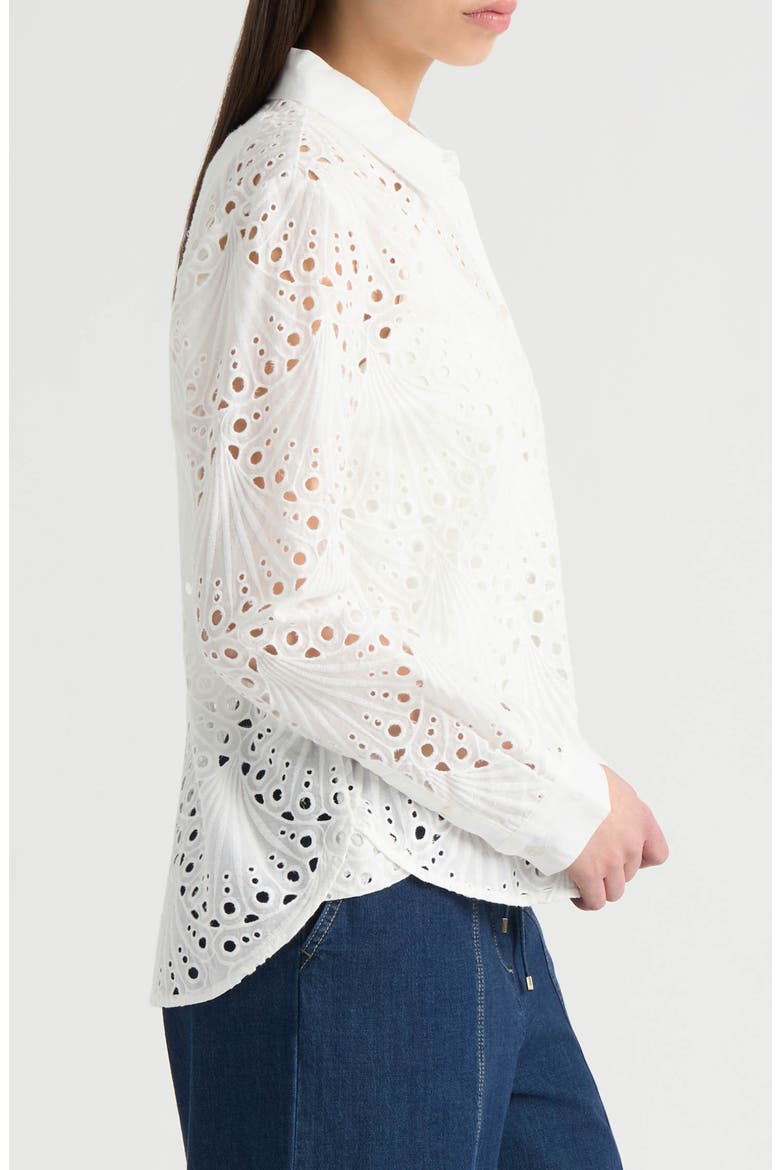 Eyelet Shirt, Alternate, color, WHITE