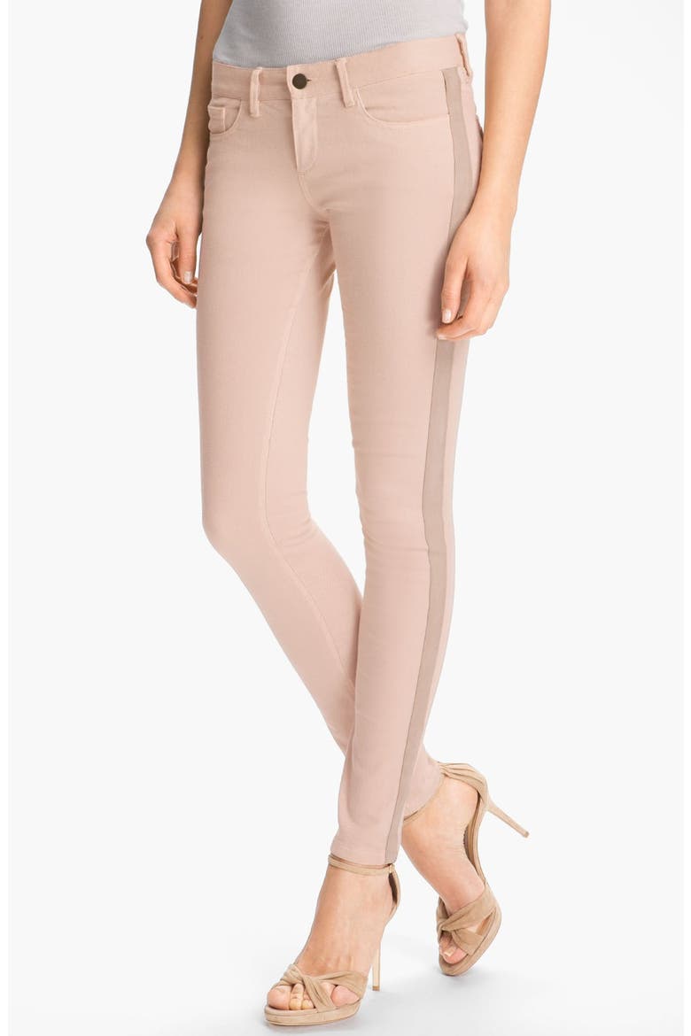 Tuxedo Stripe Jeans, Main, color, SWAN/ BUFF