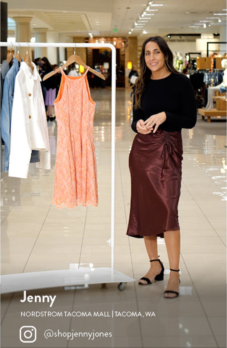 Lace Halter Neck Fit & Flare Dress, sales video thumbnail