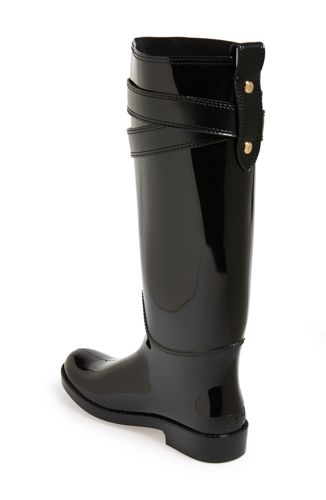 COACH 'Talia' Waterproof Rain Boot, Alternate, color, 