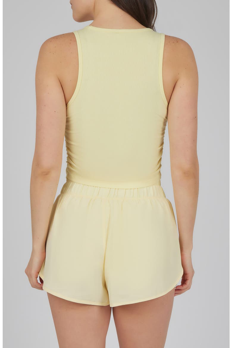 Heavenly Phoebe Rib Knit Crop Tank & Hi-Rise Shorts 2-Piece Set, Alternate, color, FRENCH VANILLA