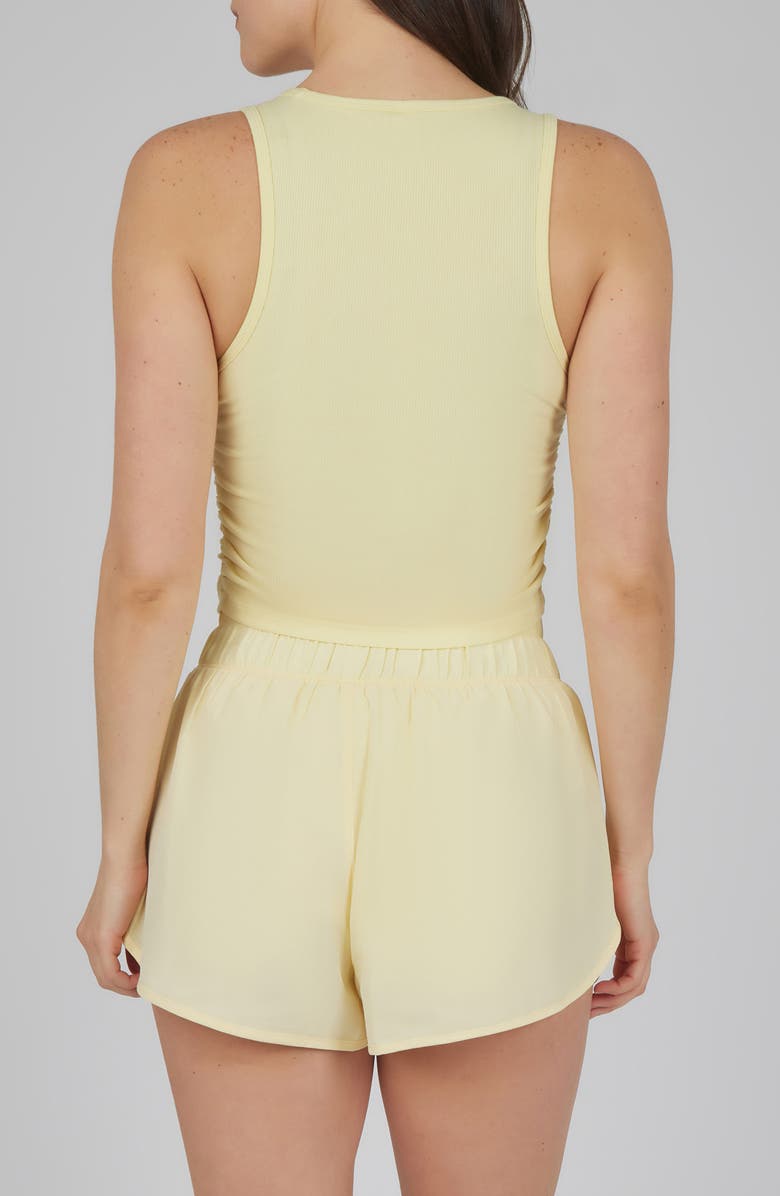 YOGALICIOUS Heavenly Phoebe Rib Knit Crop Tank & Hi-Rise Shorts 2-Piece Set, Alternate, color, 