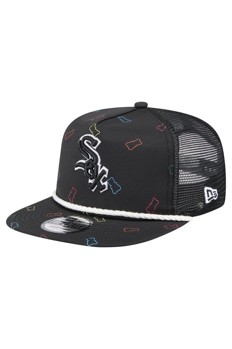 Men's New Era  Black Chicago White Sox Gummy Golfer Trucker Snapback Hat, Main, color, Black