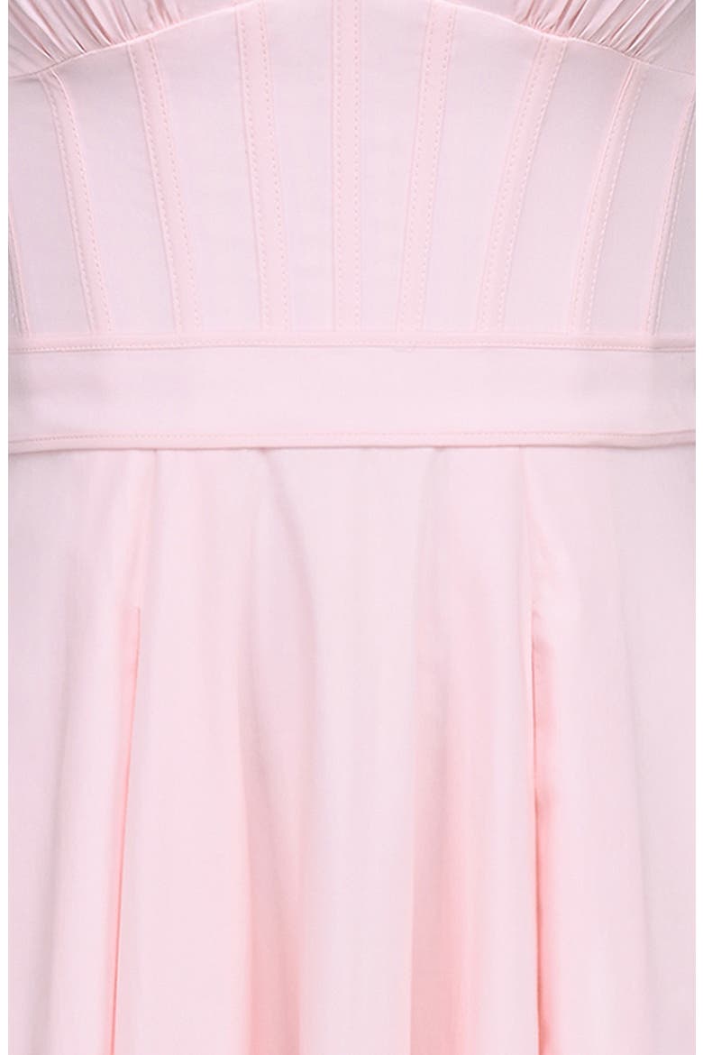 allena halter stretch cotton midi dress House OF CB Corset-Bodice Stretch-Cotton Midi Dress
