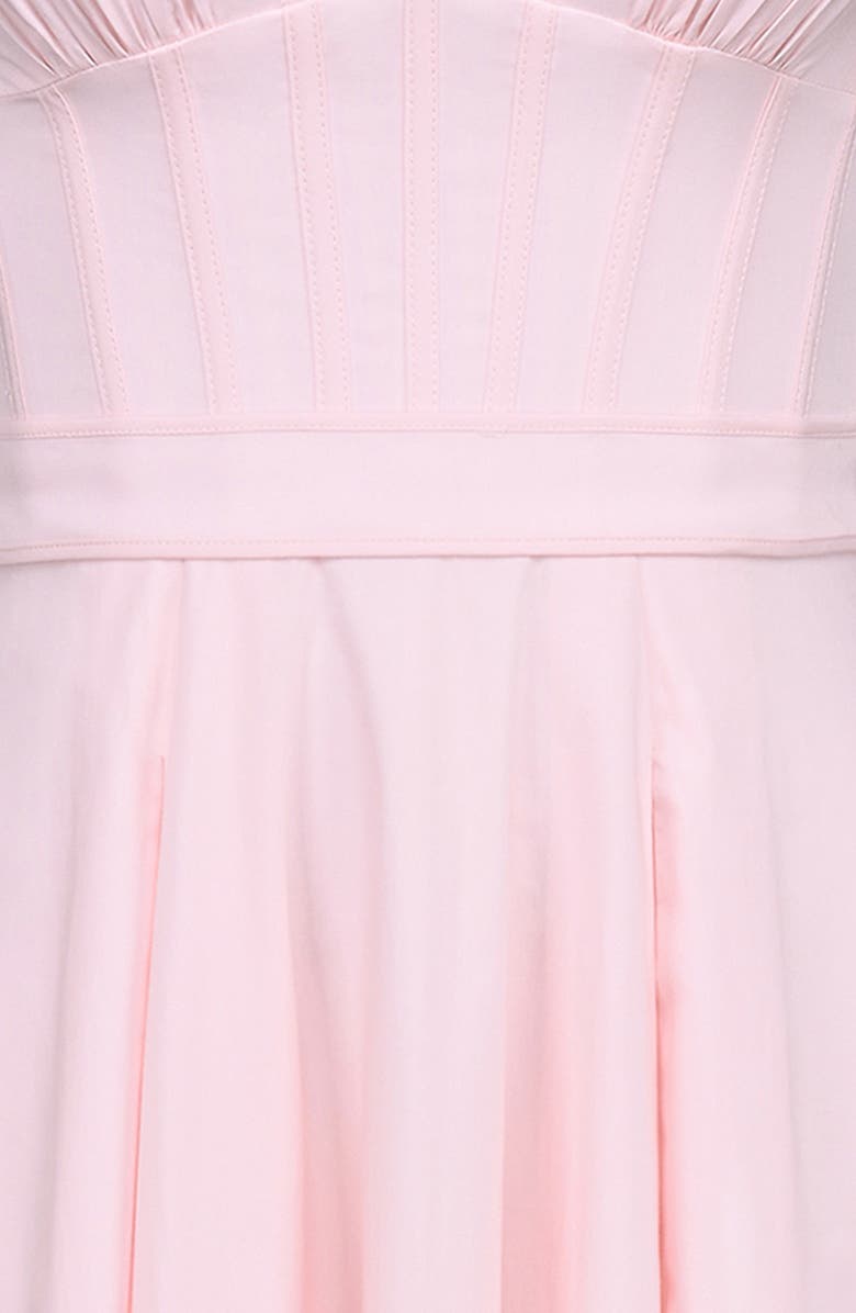 HOUSE OF CB Allena Halter Stretch Cotton Midi Sundress, Alternate, color, Icy Pink