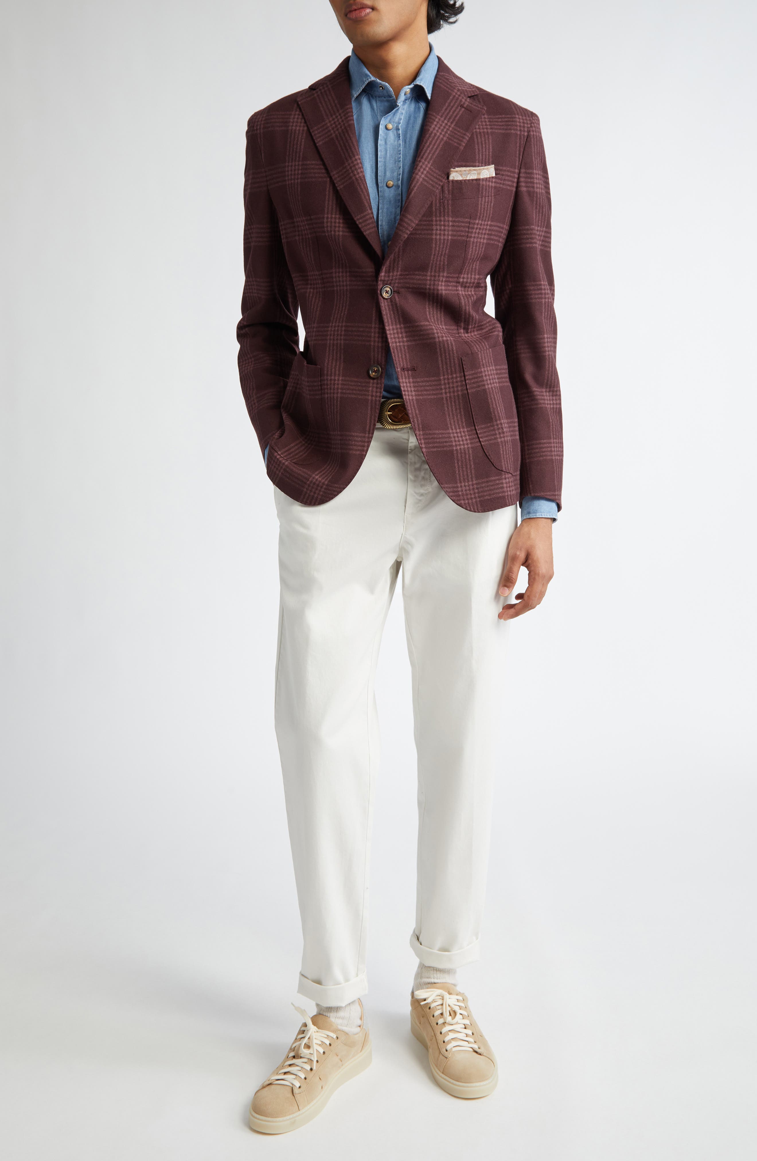 Plaid Wool Sport Coat - image 2