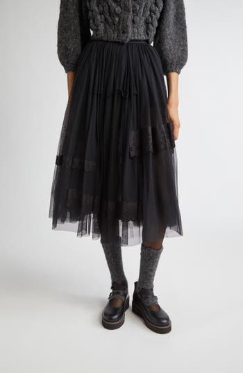 Meruert Tolegen Volume Tulle A-Line Skirt in Black at Nordstrom Rack, Size 2