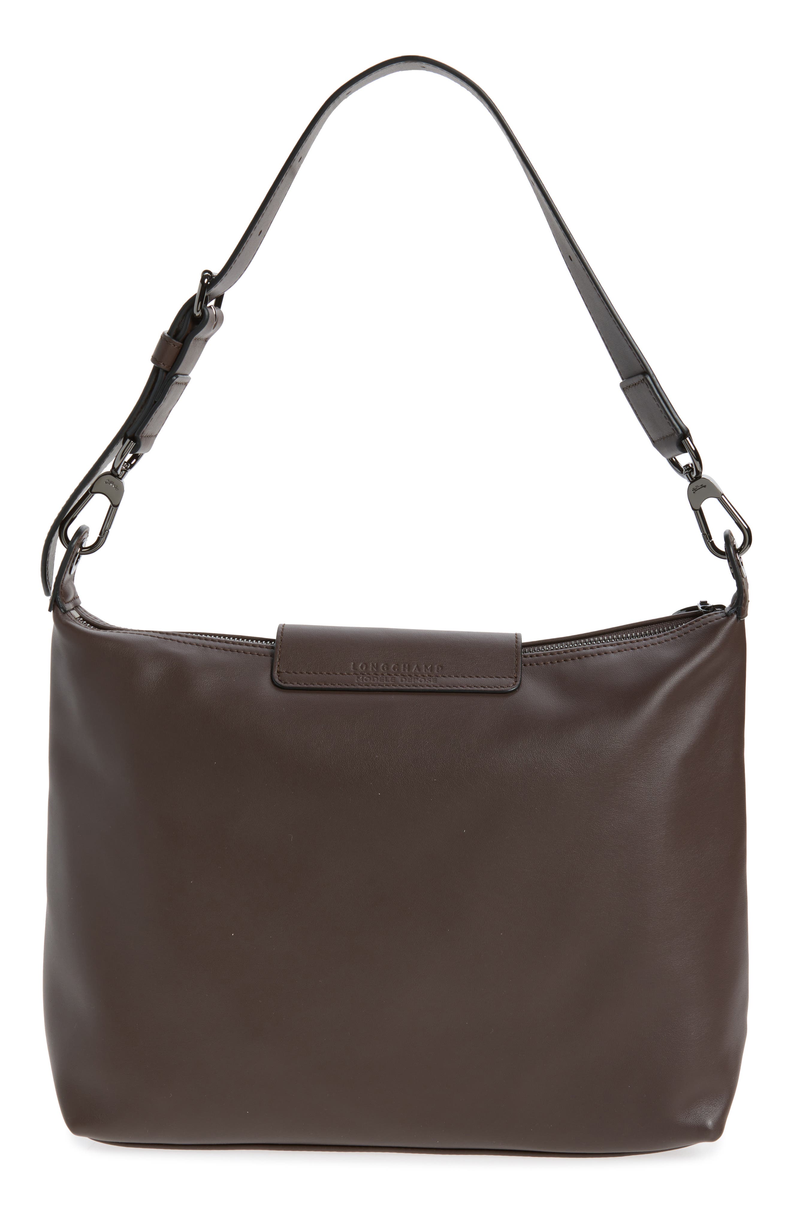 Longchamp Medium Le Pliage Xtra Leather Hobo Bag, Alternate, color, Mocha