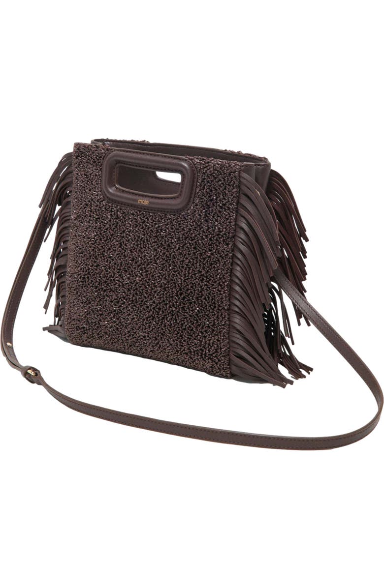 maje M new raffia, Alternate, color, Dark Brown