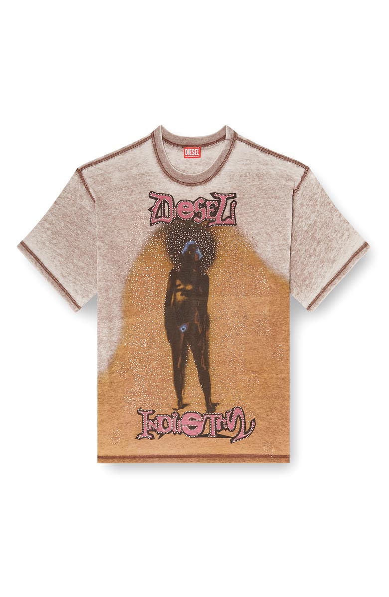 DIESEL<sup>®</sup> T-Box Rhinestone Embellished Graphic T-Shirt, Alternate, color, 