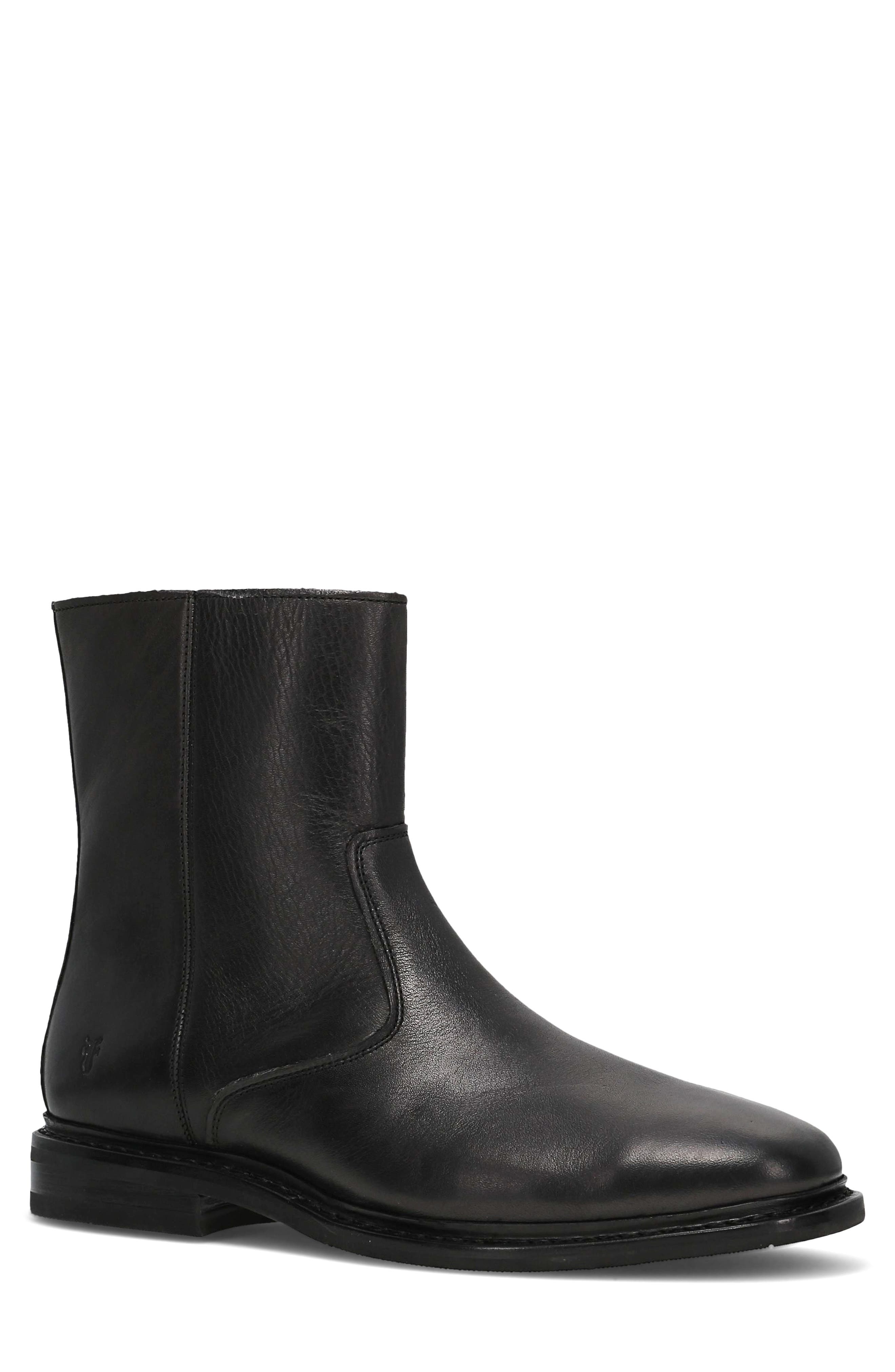 Frye Paul Leather Boot, Main, color, Black