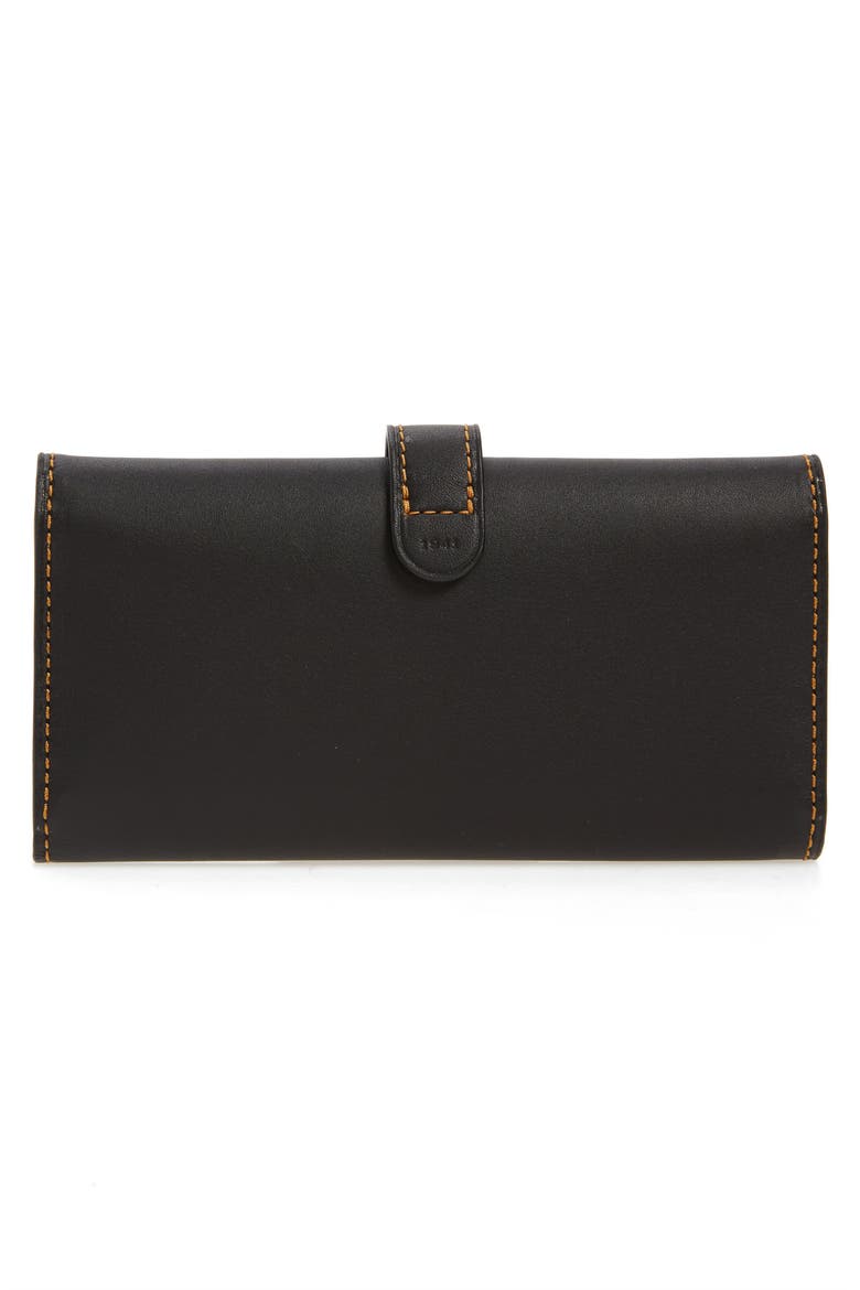 Slim Leather Trifold Wallet, Alternate, color, BLACK