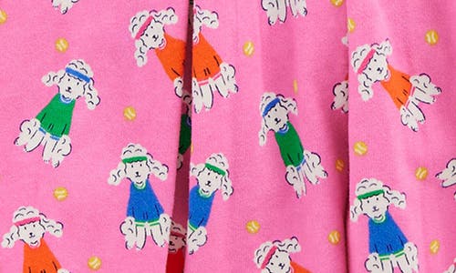 Mini Boden Kids' Pleated Jersey Skort In Cosmos Pink Sporty Poodle