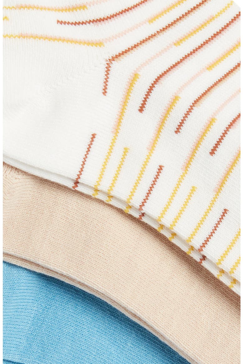 3-Pack Ankle Socks, Alternate, color, WHITE SNOW STRIPE MULTI