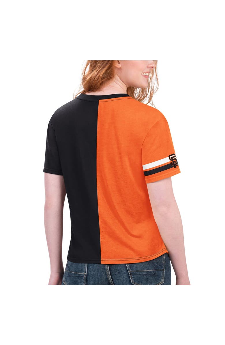 STARTER Women's Starter  Black/Orange San Francisco Giants Power Move T-Shirt, Alternate, color, Black