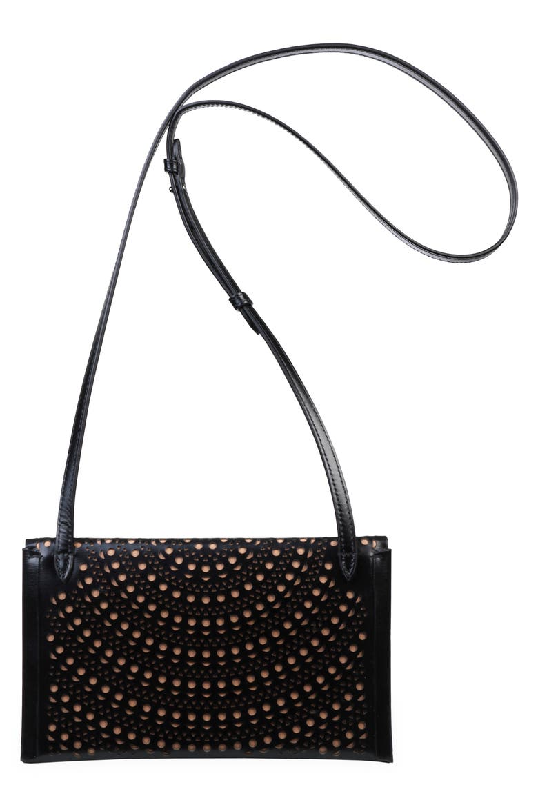 Louise 20 Leather Envelope Clutch, Alternate, color, NOIR/ SABLE