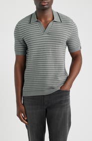 rag & bone Aaron Stripe Johnny Collar Polo