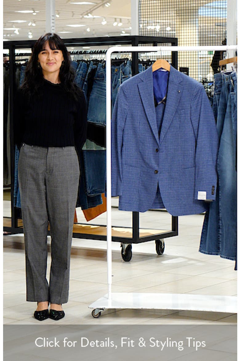 Hampton Blue Plaid Knit Linen & Cotton Blend Sport Coat video