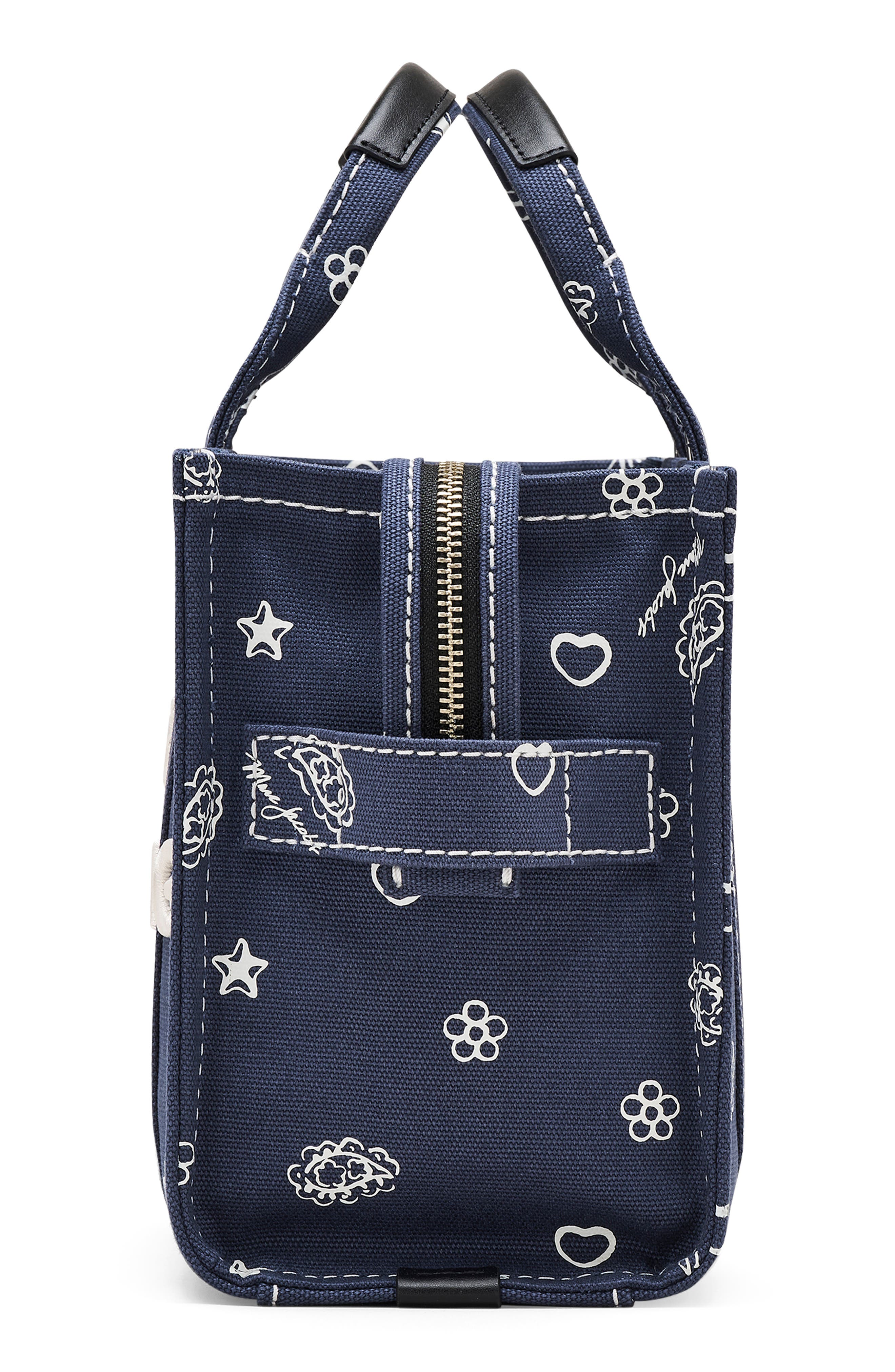 Marc Jacobs The Small Cotton Canvas Tote, Alternate, color, Navy Multi
