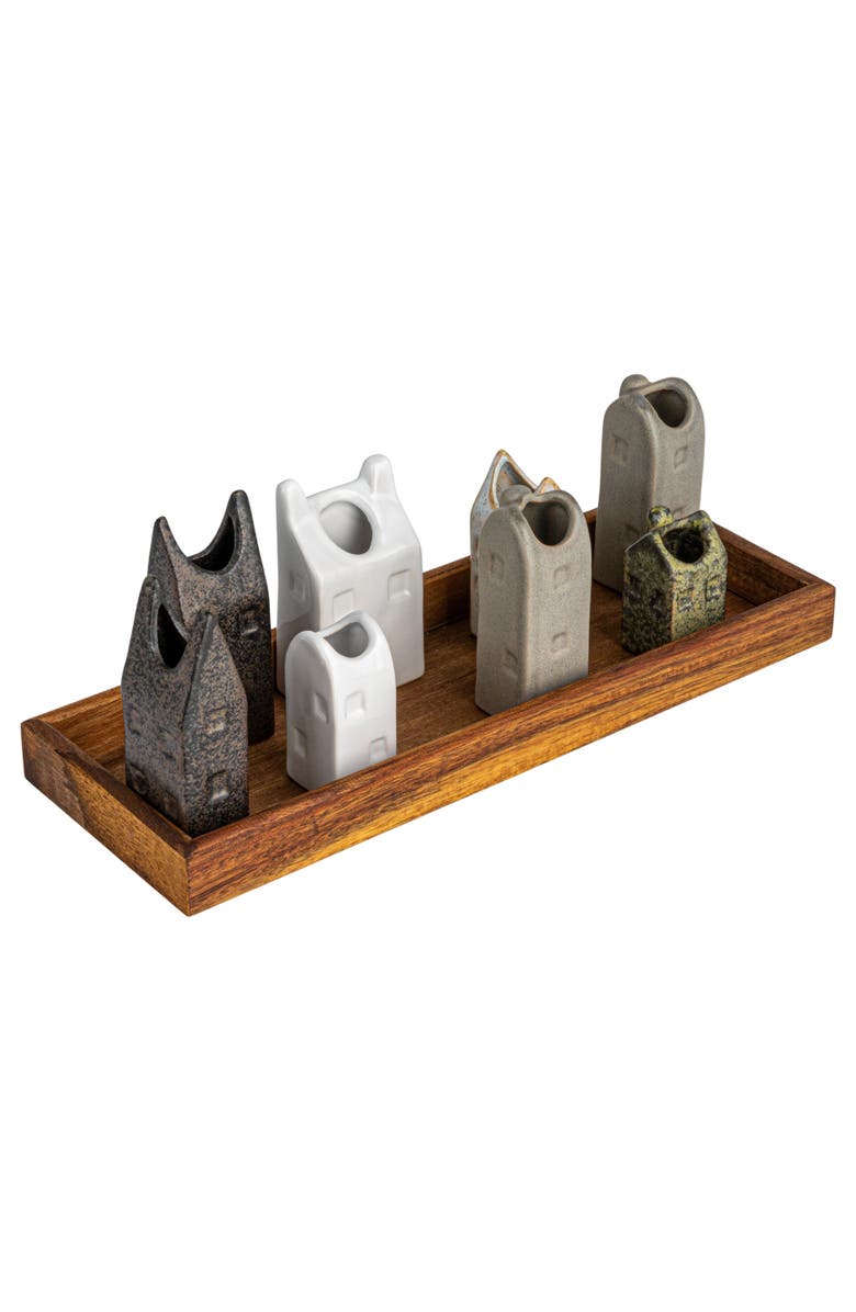 Storied Home House-Shaped Vase Set, Main, color, White