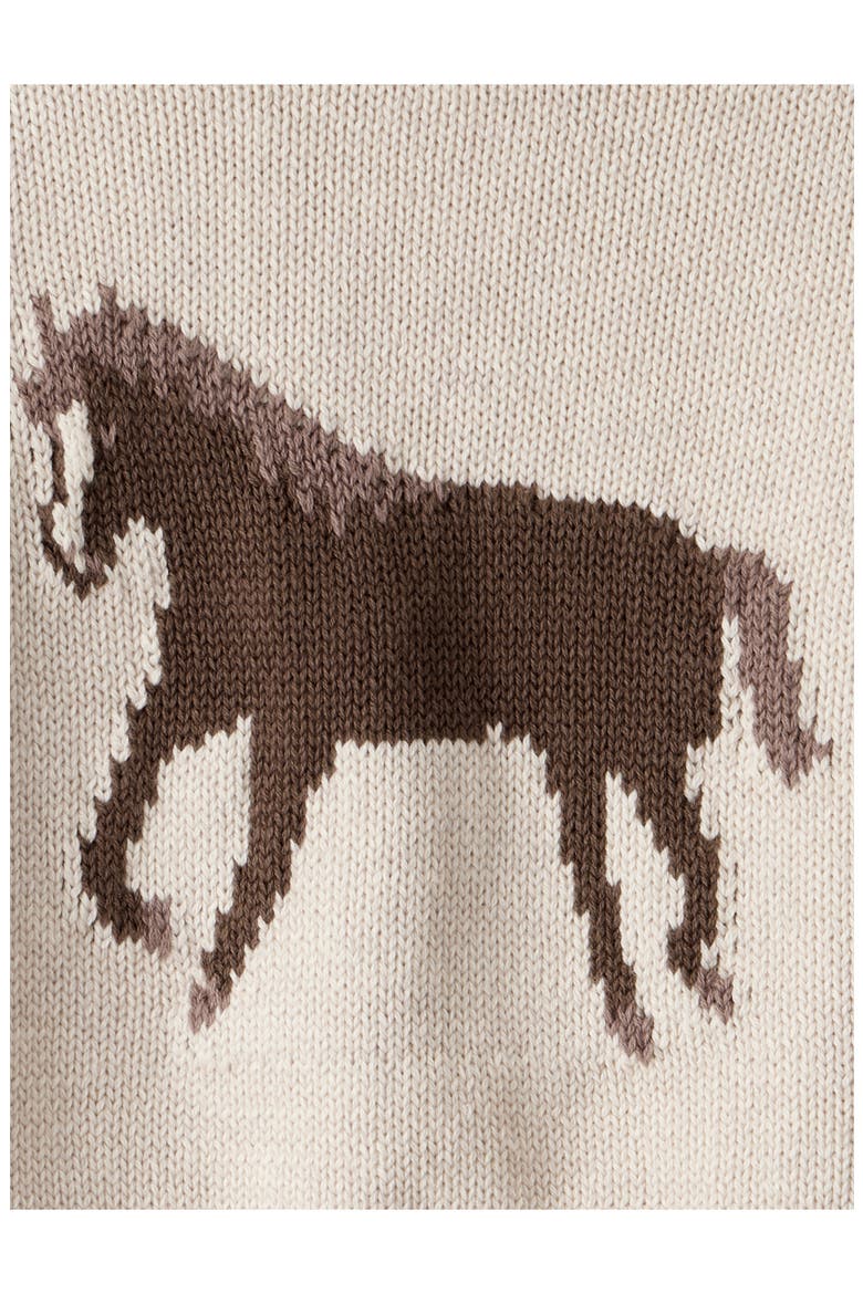 Organic Cotton Intarsia Sweater, Alternate, color, HORSE