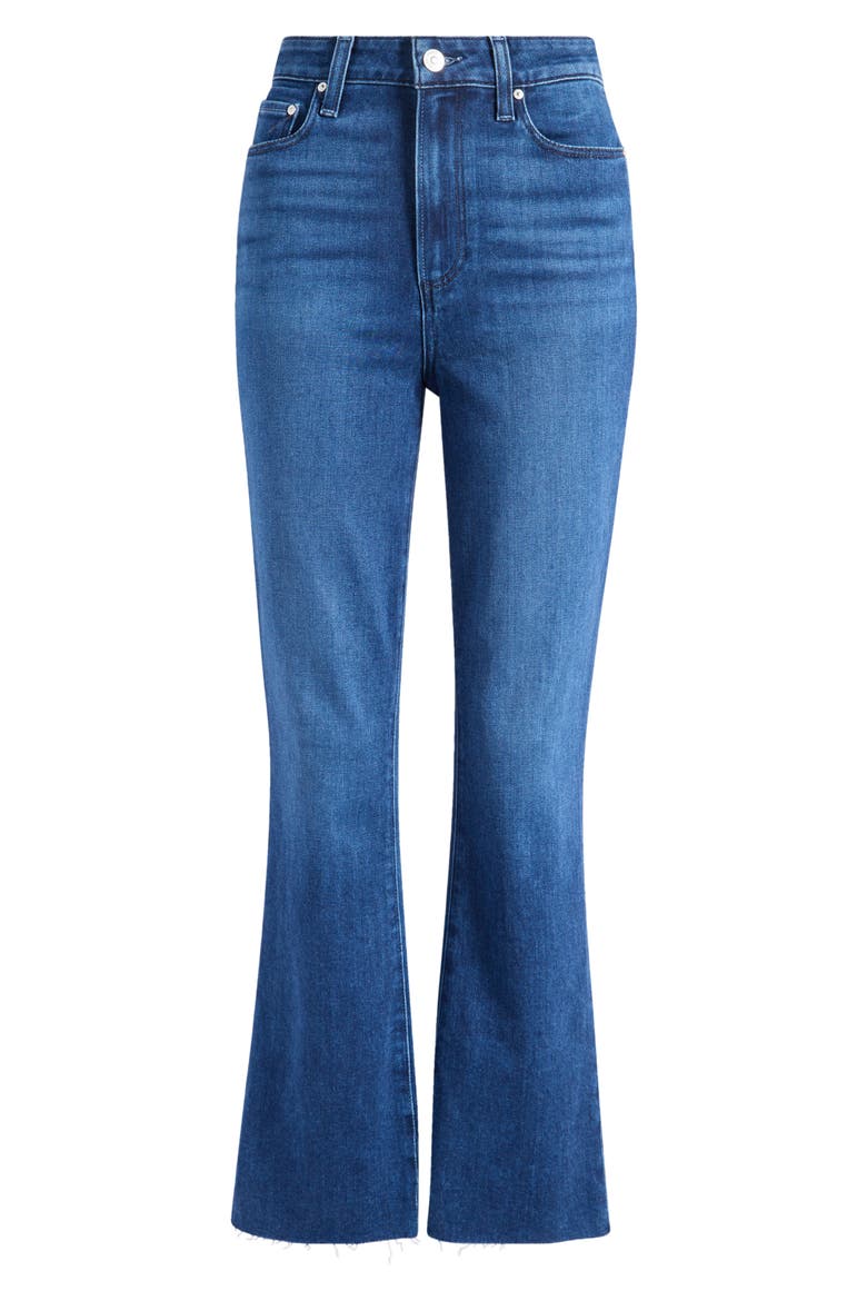 Claudine Raw Hem High Waist Ankle Flare Jeans, Alternate, color, SAIL AWAY